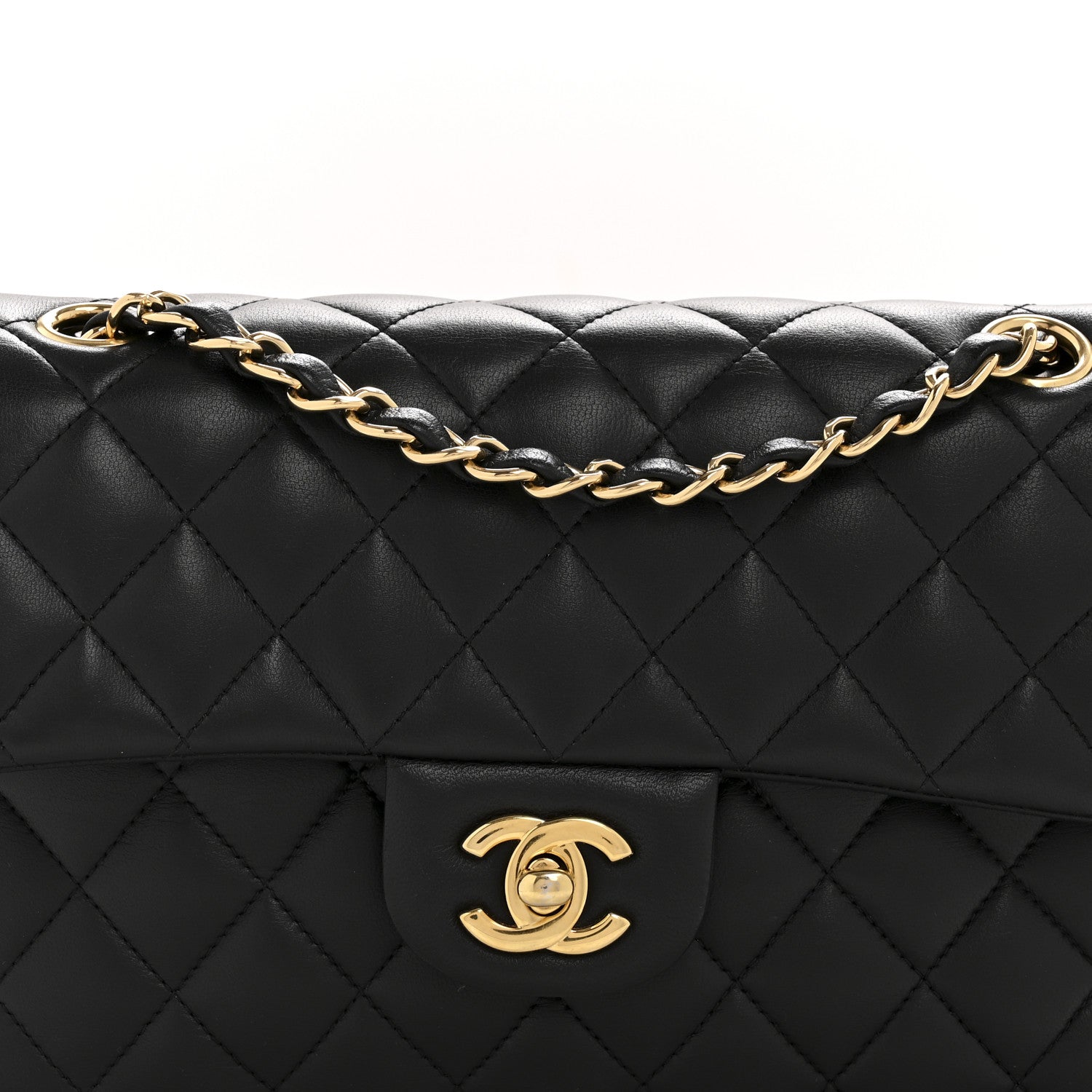 Chanel Lambskin Quilted Small Double Flap Black 8 of 13