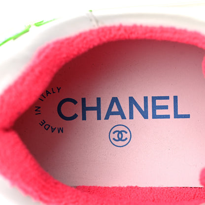 Chanel Calfskin Womens Logo Sneakers 40 White Multicolor 8 of 10