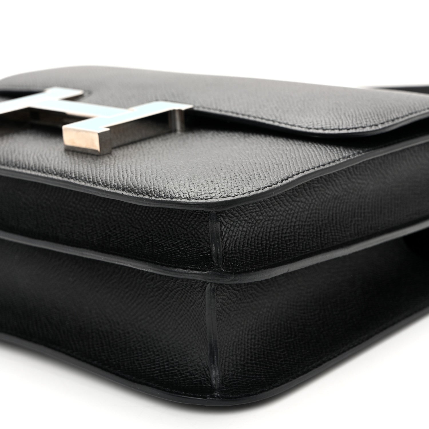 Hermes Epsom Enamel Constance 24 Black Bleu Saint Cyr 10 of 10