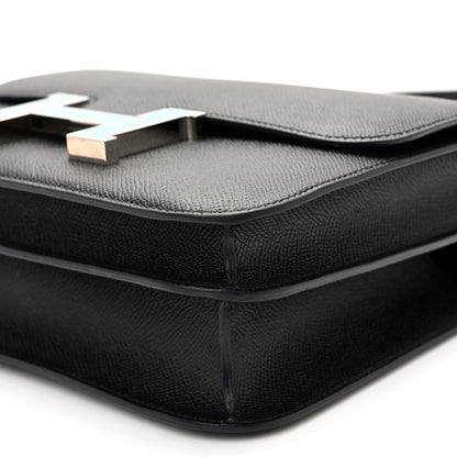 Hermes Epsom Enamel Constance 24 Black Bleu Saint Cyr 10 of 10