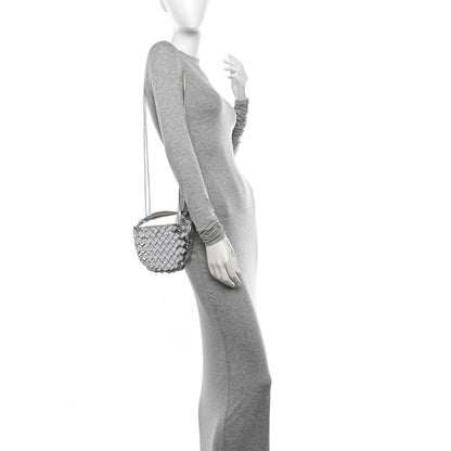 Bottega Veneta Mirror Laminated Nappa Intrecciato Mini Sardine Bag Silver 2 of 10