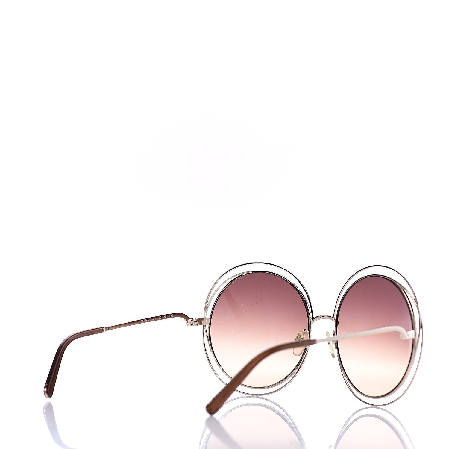 Chloe Oversized Round Carlina Oversized Round Sunglasses CE114S Gold 4 of 8
