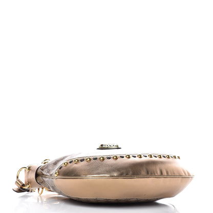 Gucci Crystal Monogram Babouska Hobo Gold 4 of 9
