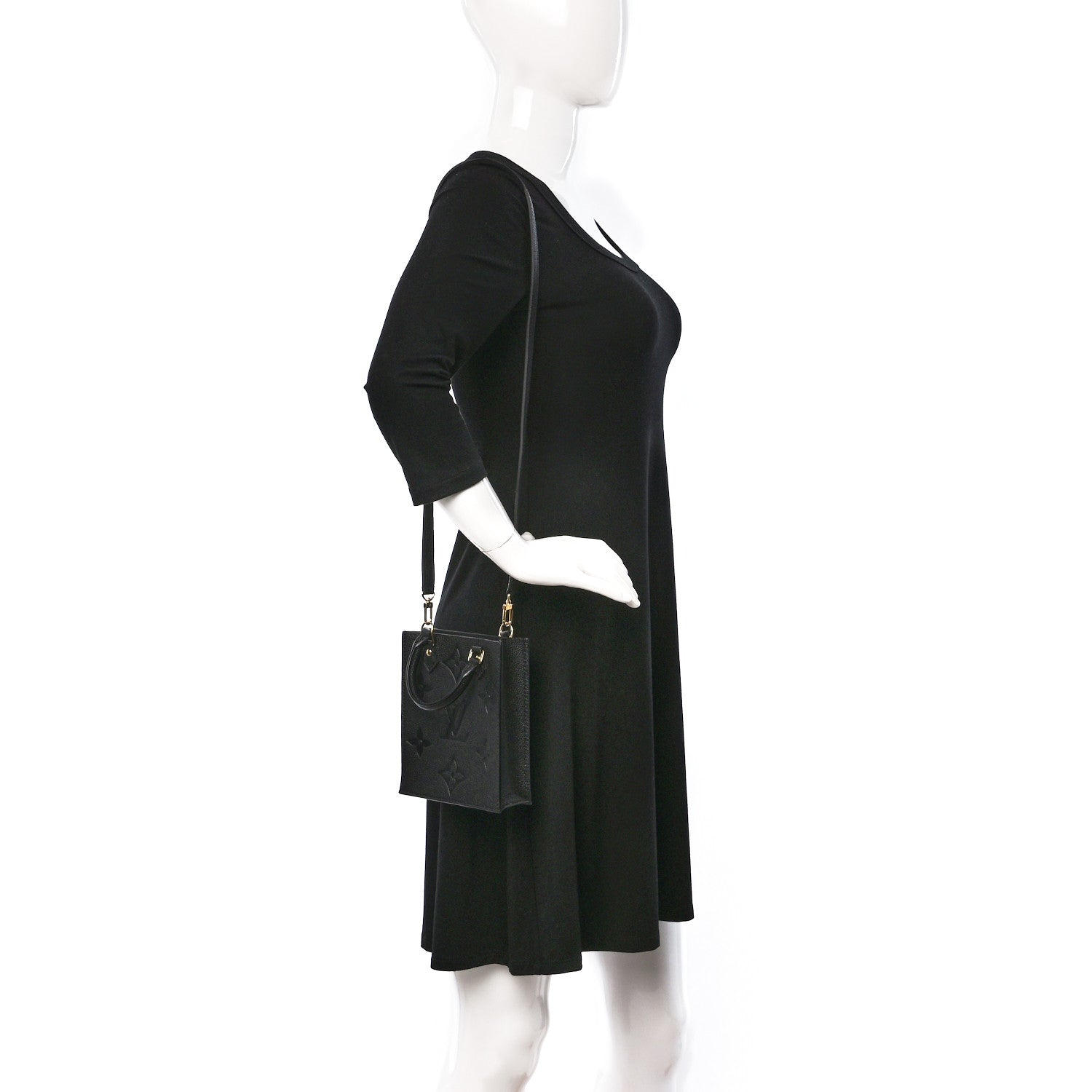 Louis Vuitton Empreinte Monogram Giant Petit Sac Plat Black 2 of 8