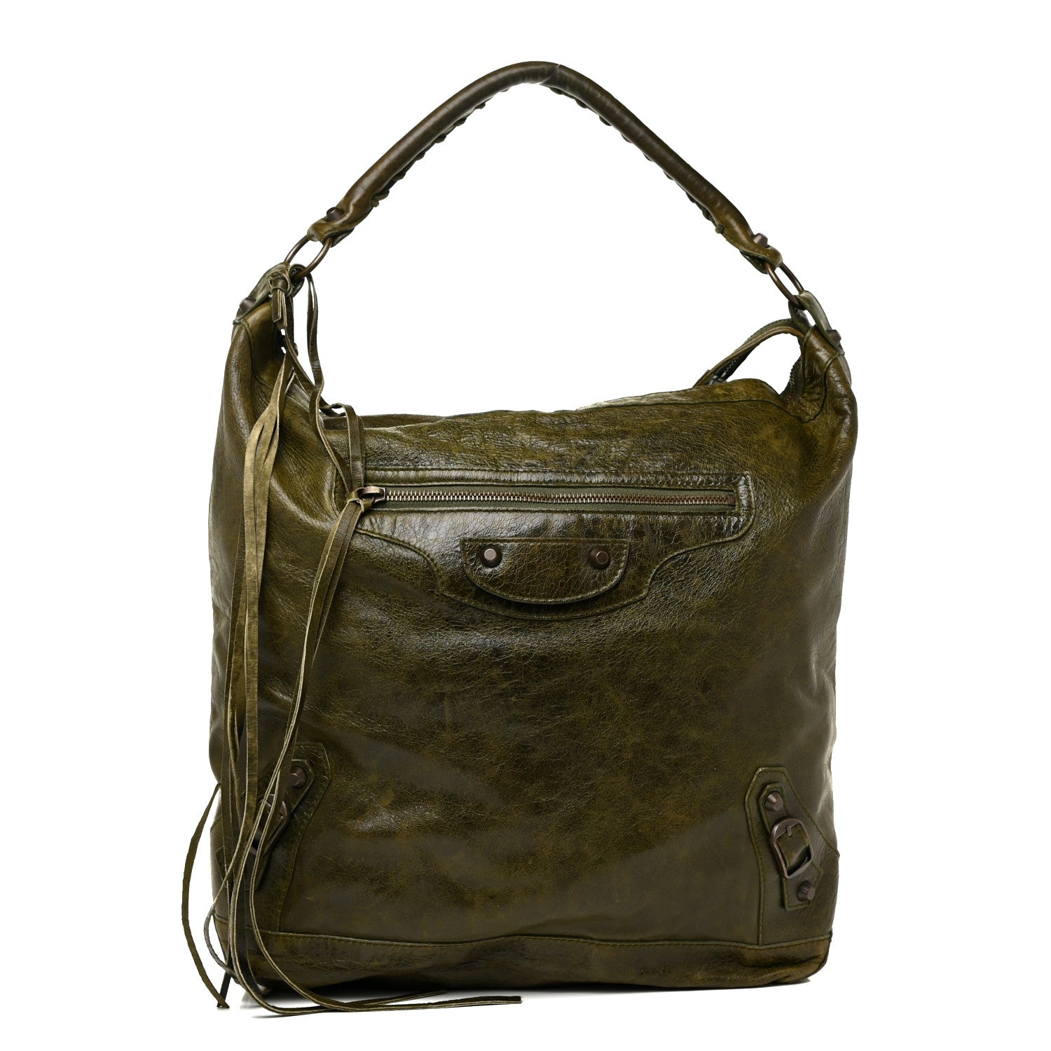 Balenciaga Agneau Classic Hardware Day Hobo Olive 3 of 18