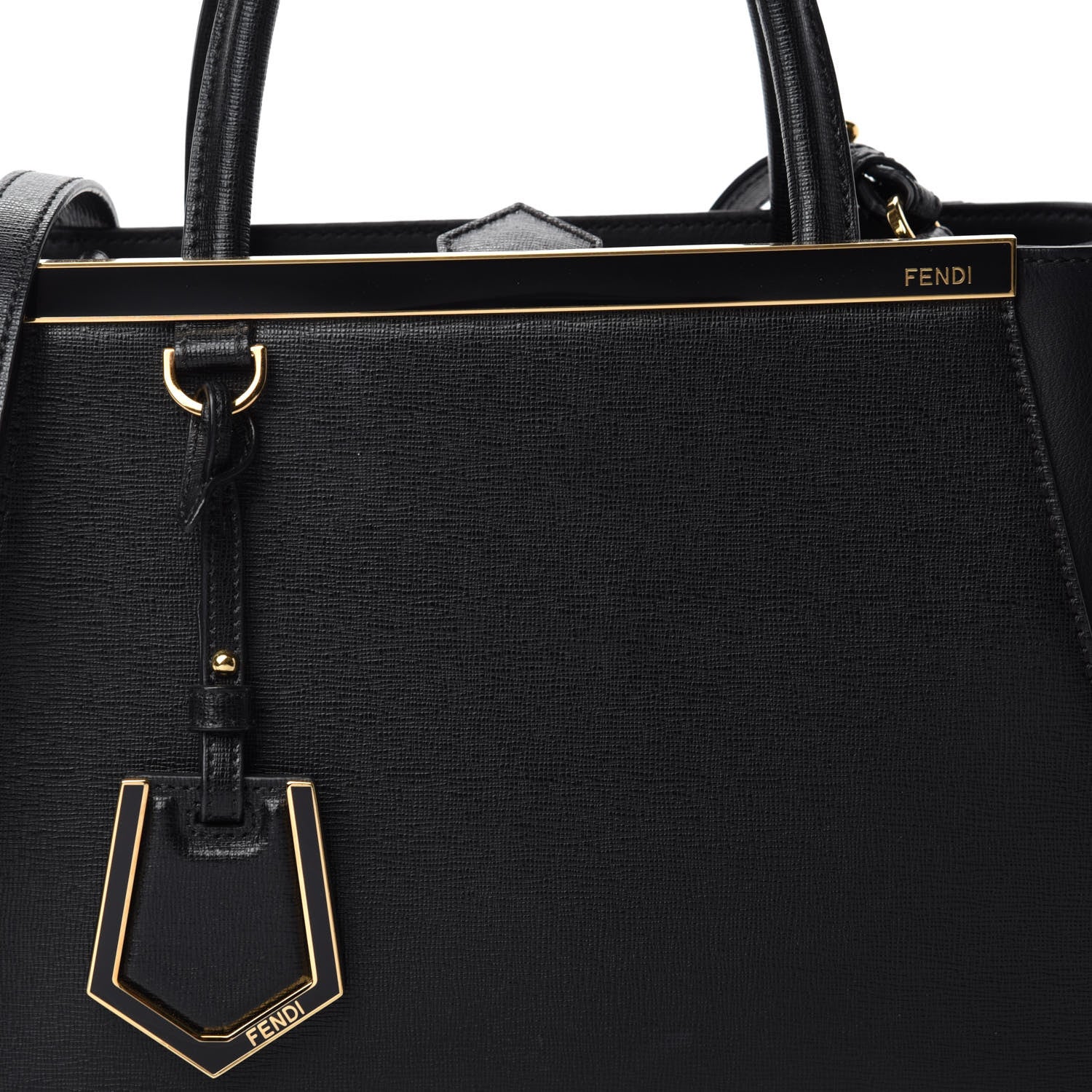 Fendi Vitello Elite Petite 2Jours Tote Black 9 of 9