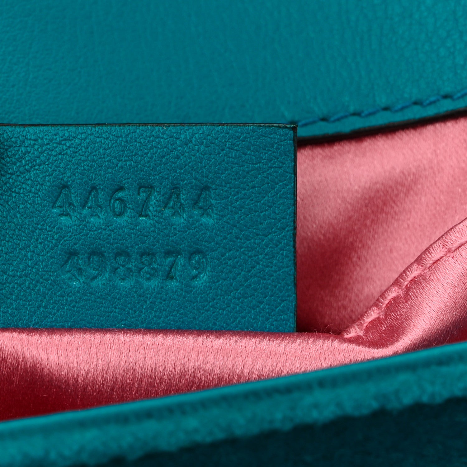 Gucci Velvet Matelasse Embroidered Mini GG Marmont Shoulder Bag Pavone Cyan 7 of 10