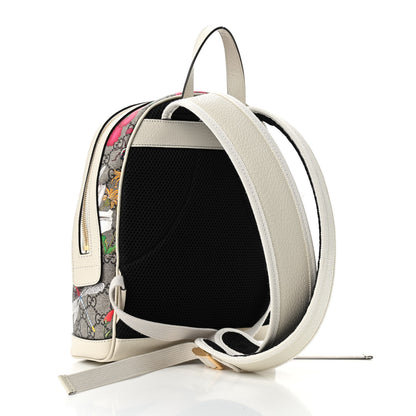 Gucci GG Supreme Monogram Flora Web Small Ophidia Day Backpack White 3 of 12