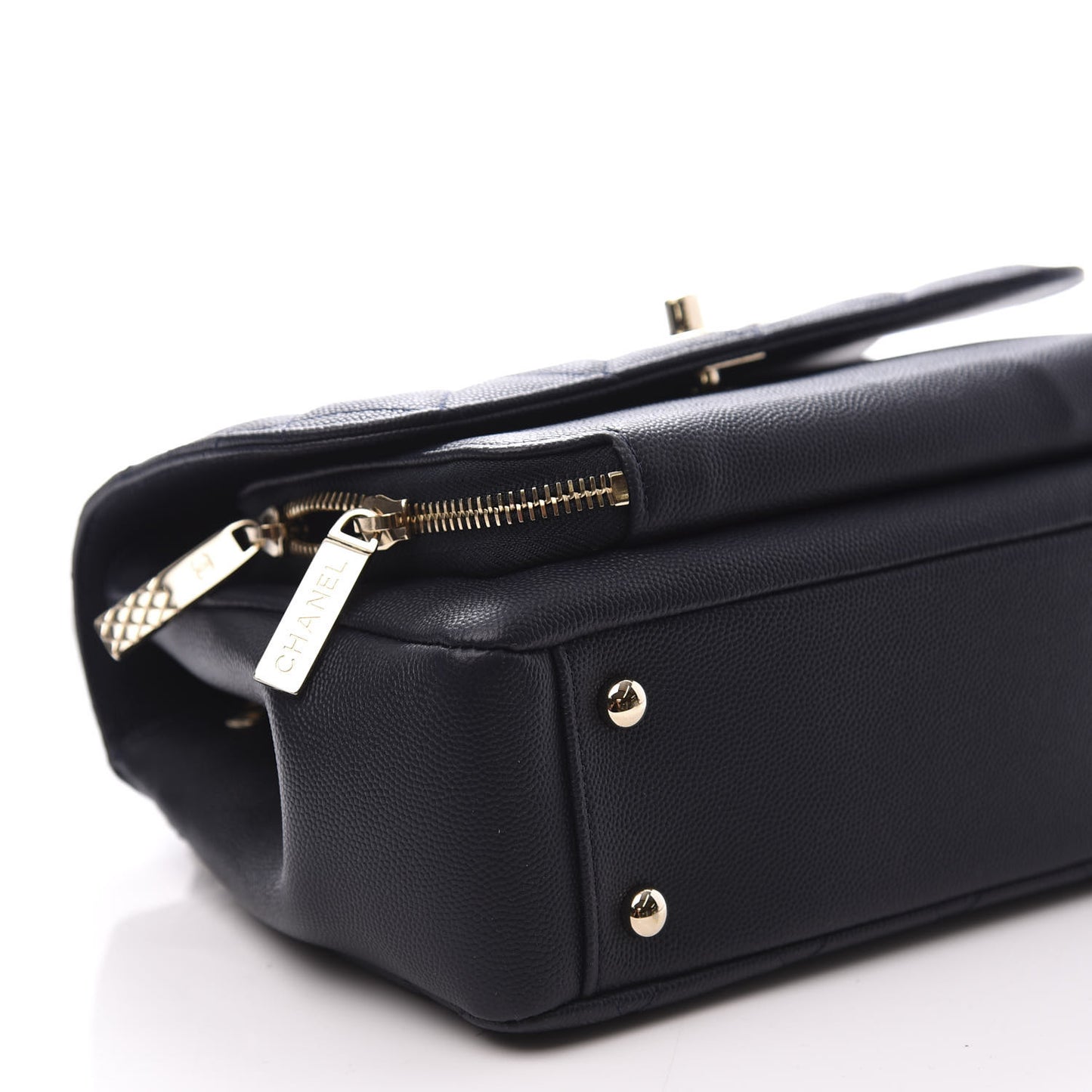Caviar Quilted Small Business Affinity Flap Navy