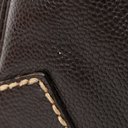 Chanel Caviar CC Stitched Medium Hobo Brown 13 of 16