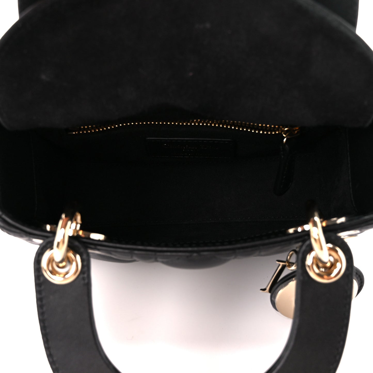Lambskin Cannage Mini Lady Dior Black