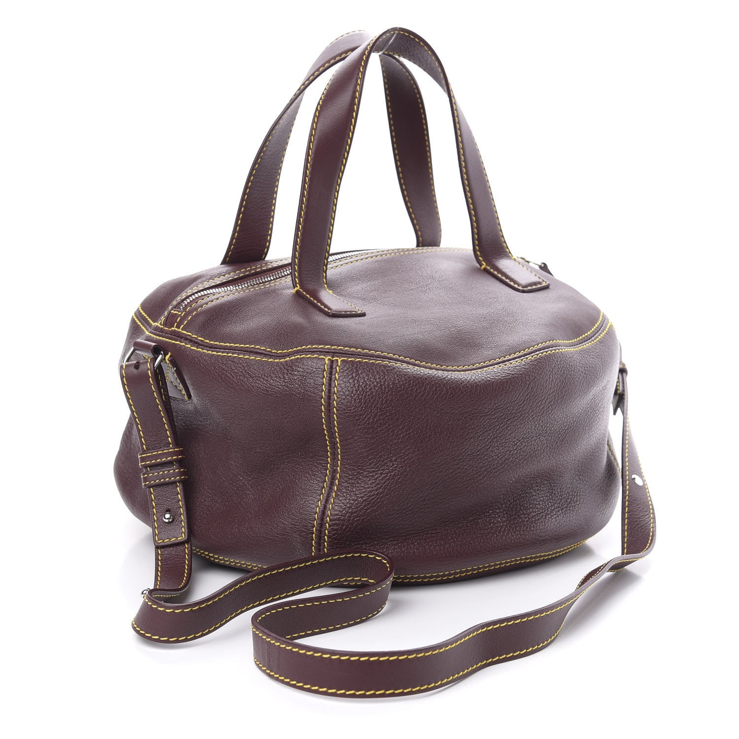 Balenciaga Calfskin Round Air Hobo Burgundy 3 of 9