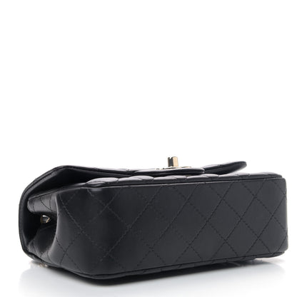 Chanel Lambskin Quilted Mini Rectangular Flap Black 3 of 4