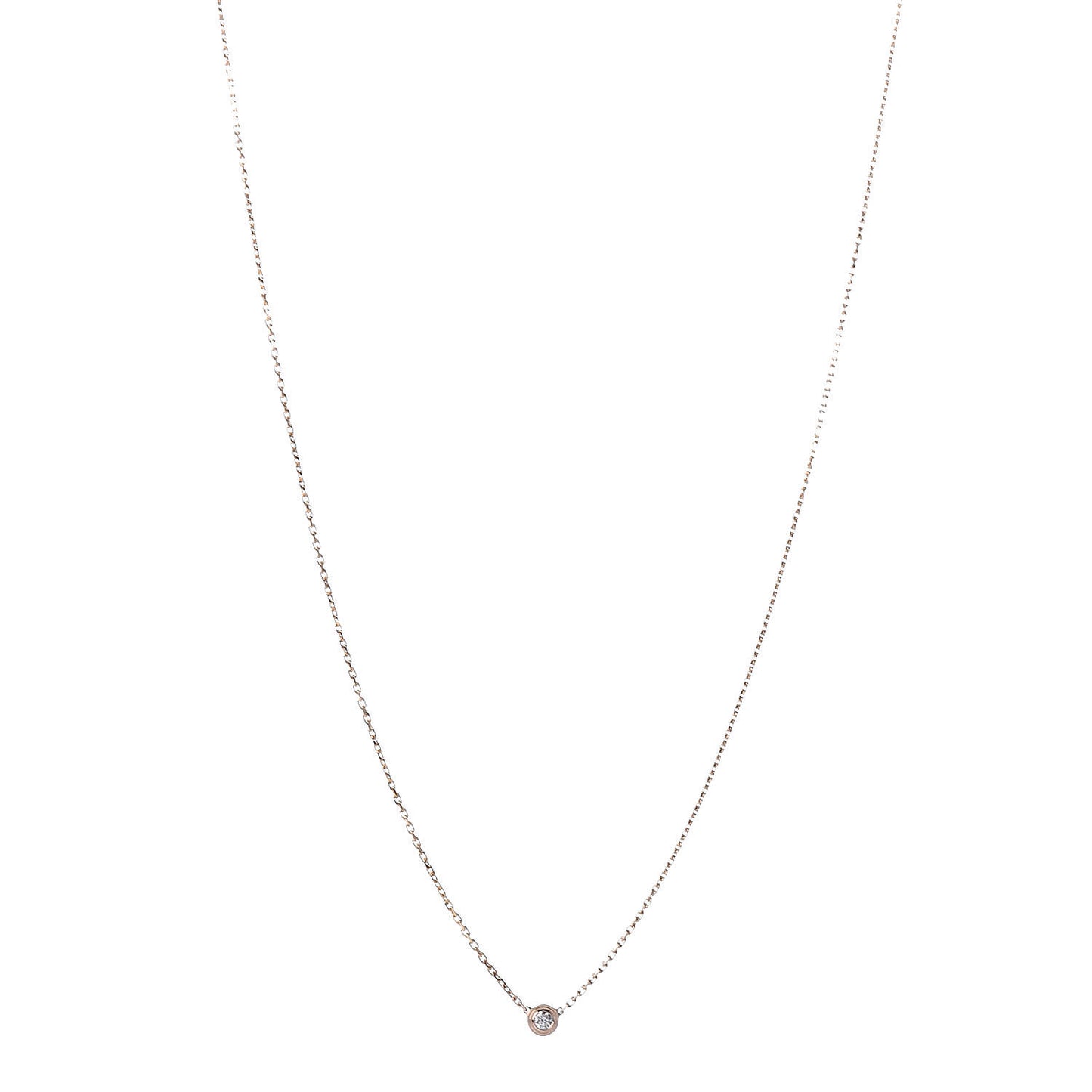 18K Pink Gold Diamond XS D'Amour Pendant Necklace