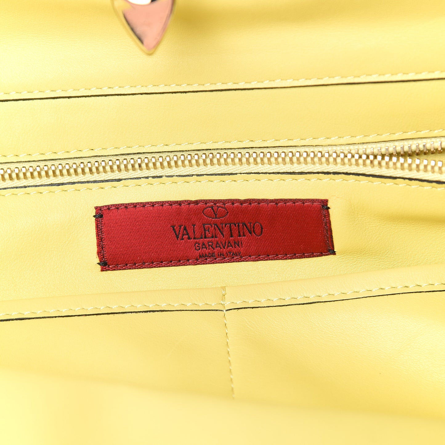 Vitello Watercolor Medium Rockstud Tote Rose Green Yellow Sky