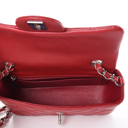 Chanel Caviar Quilted Mini Rectangular Flap Red 5 of 10
