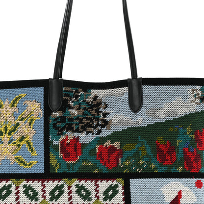 Alexander McQueen Tapestry Patchwork Small Shopper Tote in Multicolor 8 of 11