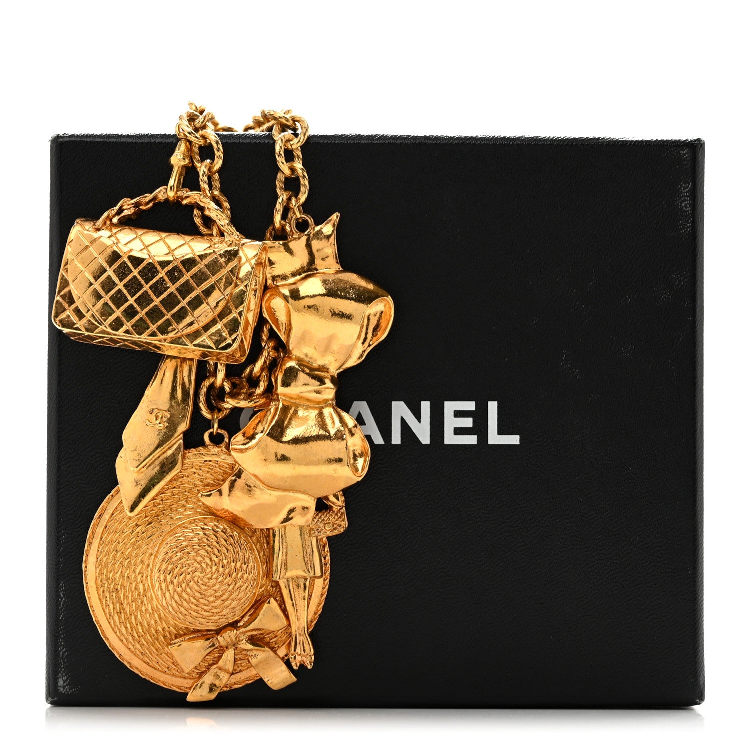 Chanel Metal CC Charm Short Necklace Gold 6 of 6