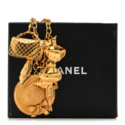 Chanel Metal CC Charm Short Necklace Gold 6 of 6