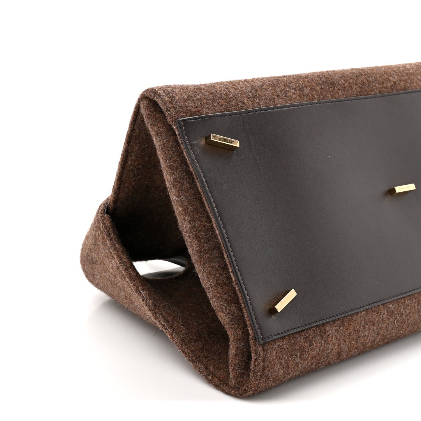 Wool Felt Medium Hug Bag Brown