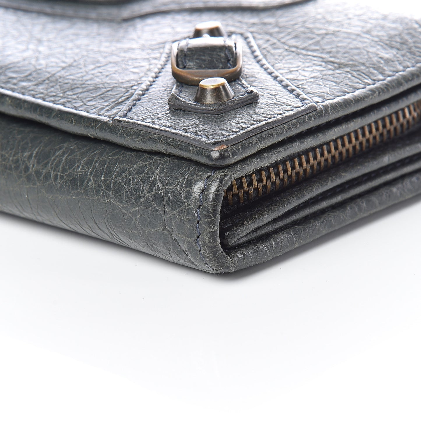 Agneau Classic Hardware Money Wallet Anthracite