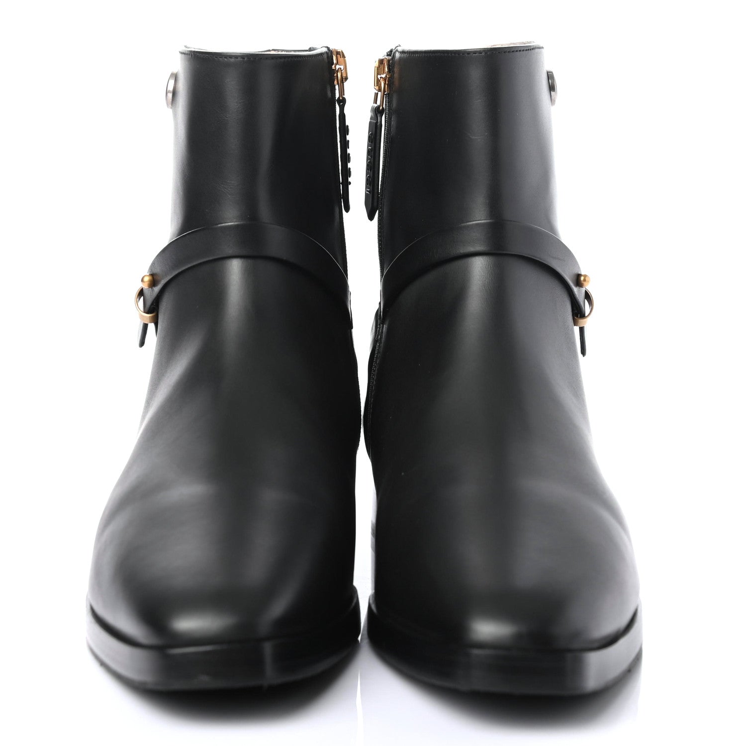 Gucci Calfskin GG Ankle Boots 38 Black 2 of 4