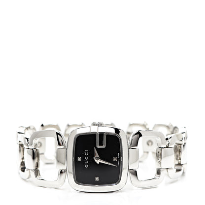 Gucci Stainless Steel Diamond 24mm G-Gucci Square Quartz Watch Black 2 of 6