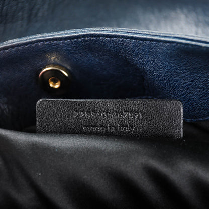 Saint Laurent Goatskin Large Roady Navy 7 of 7