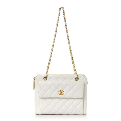 Chanel Caviar CC Shoulder Bag White 1 of 12