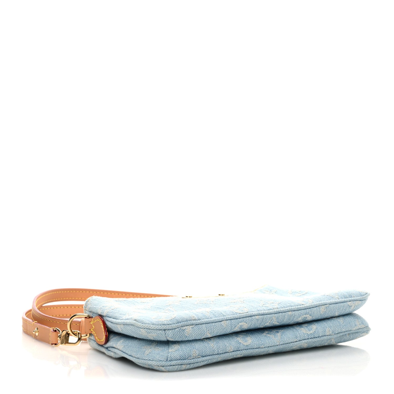 Louis Vuitton Monogram Denim Liv Pochette Sky Blue 4 of 11