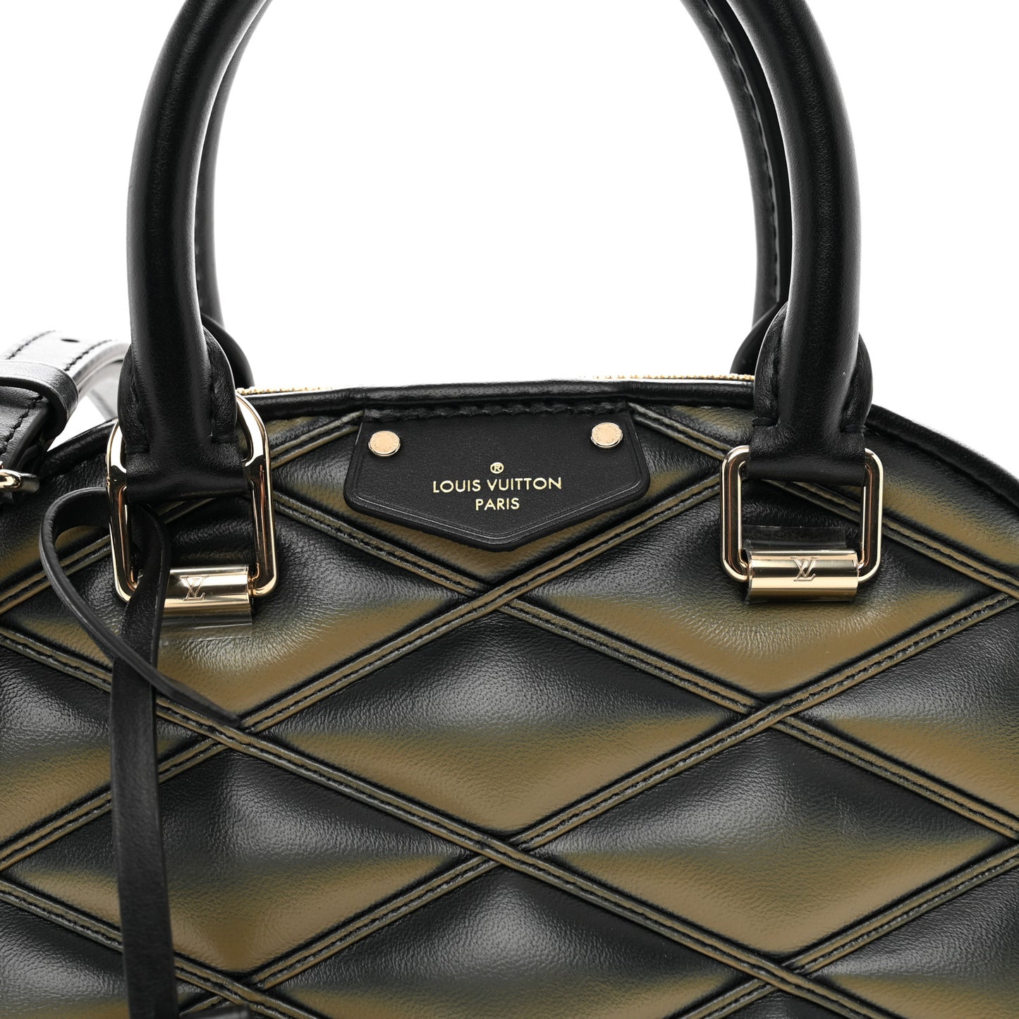 Lambskin Malletage Alma BB Black Beige