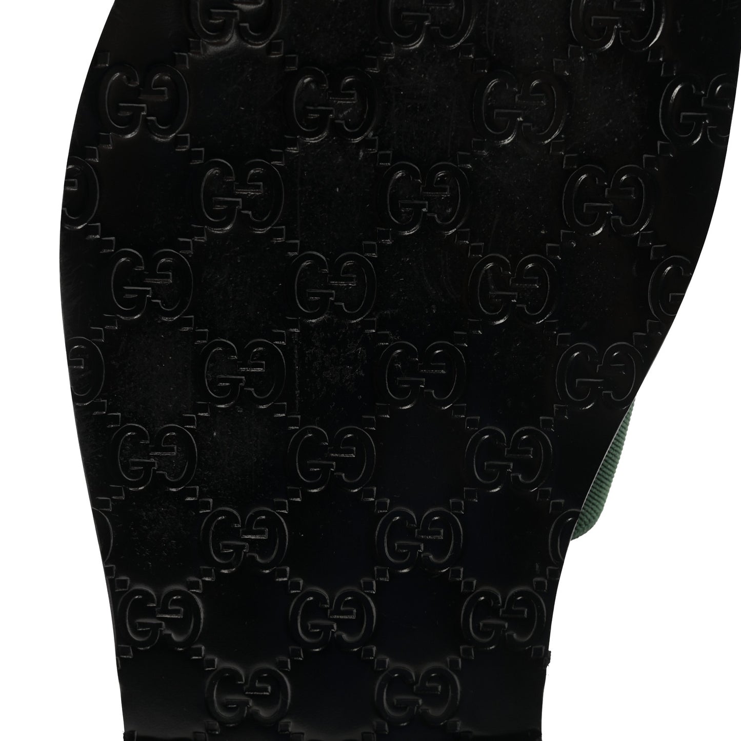 Calfskin Web Interlocking G Mens Riviera Slide Sandals 10 Black Green Red