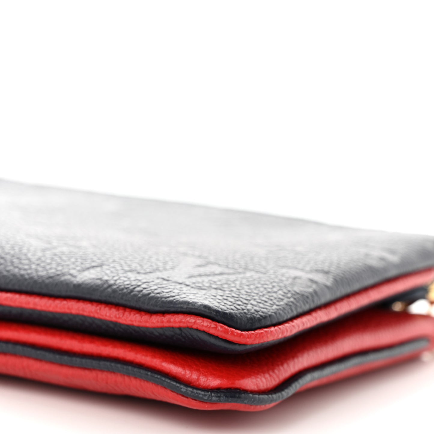 Empreinte Double Zip Pochette Marine Rouge