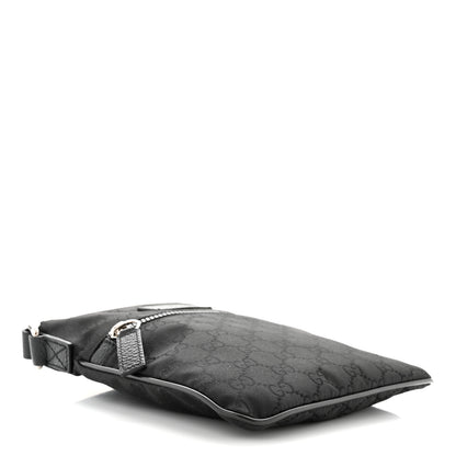 Gucci Nylon Monogram Mini Flat Messenger Bag Black 4 of 10