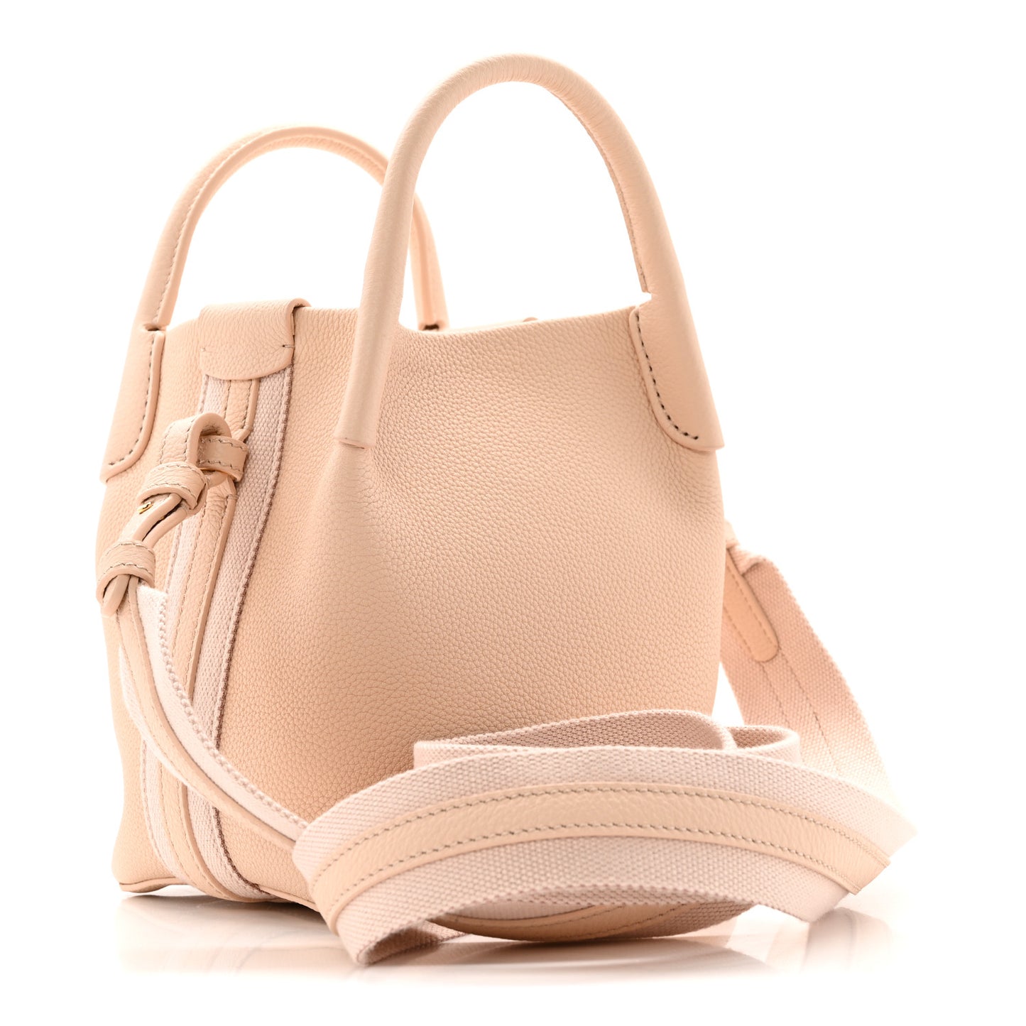 Grained Calfskin Micro Bale Bag Creamed Honey Sun Gold