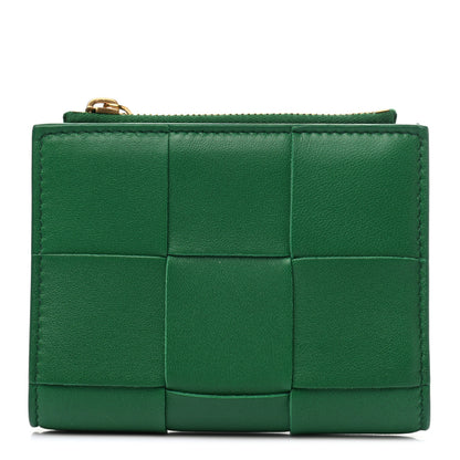 Bottega Veneta Nappa Intrecciato Bifold Zip Wallet Racing Green 1 of 7