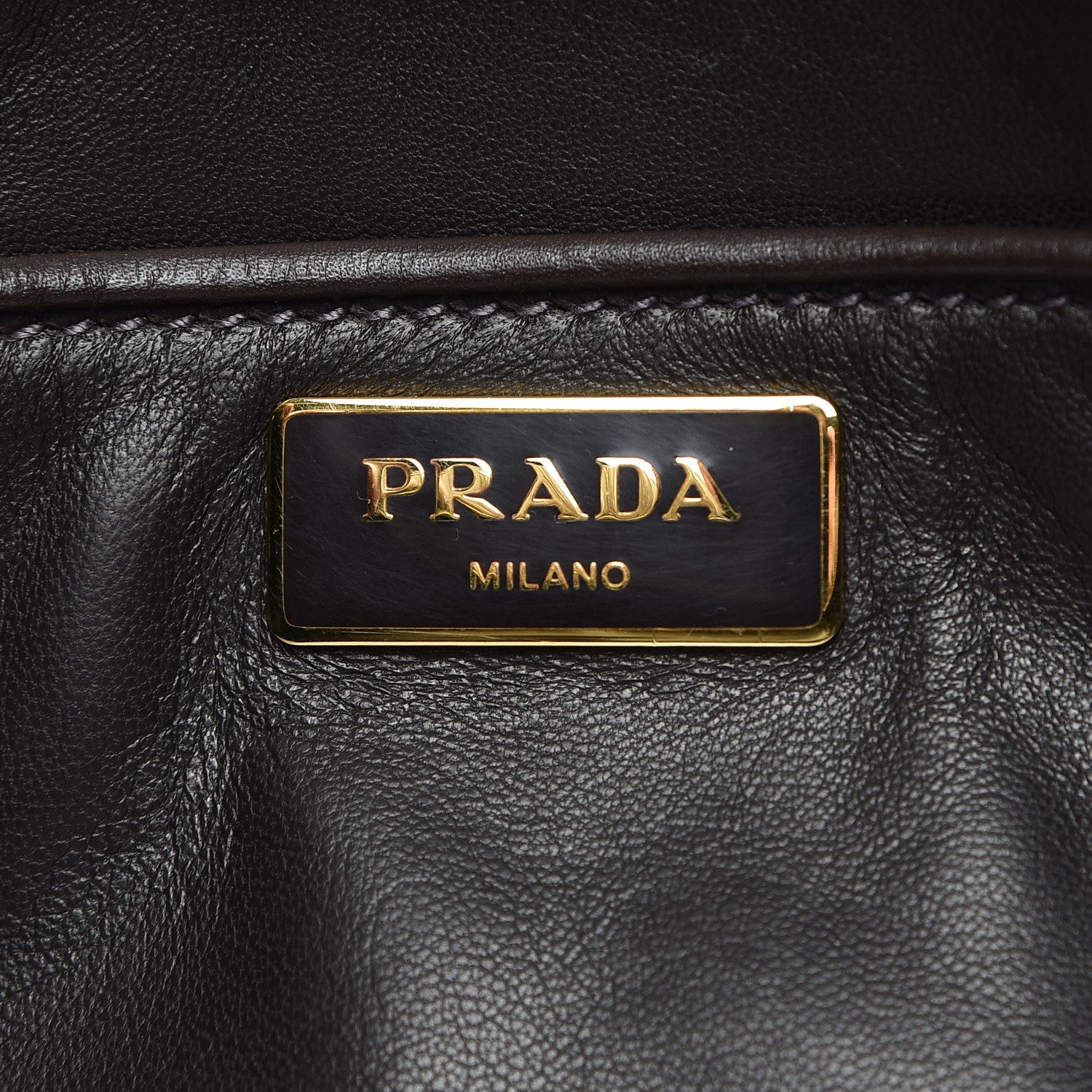Prada Tessuto Tweed Vitello Bowling Bag Cacao Knicker 7 of 8