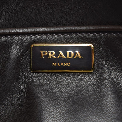Prada Tessuto Tweed Vitello Bowling Bag Cacao Knicker 7 of 8