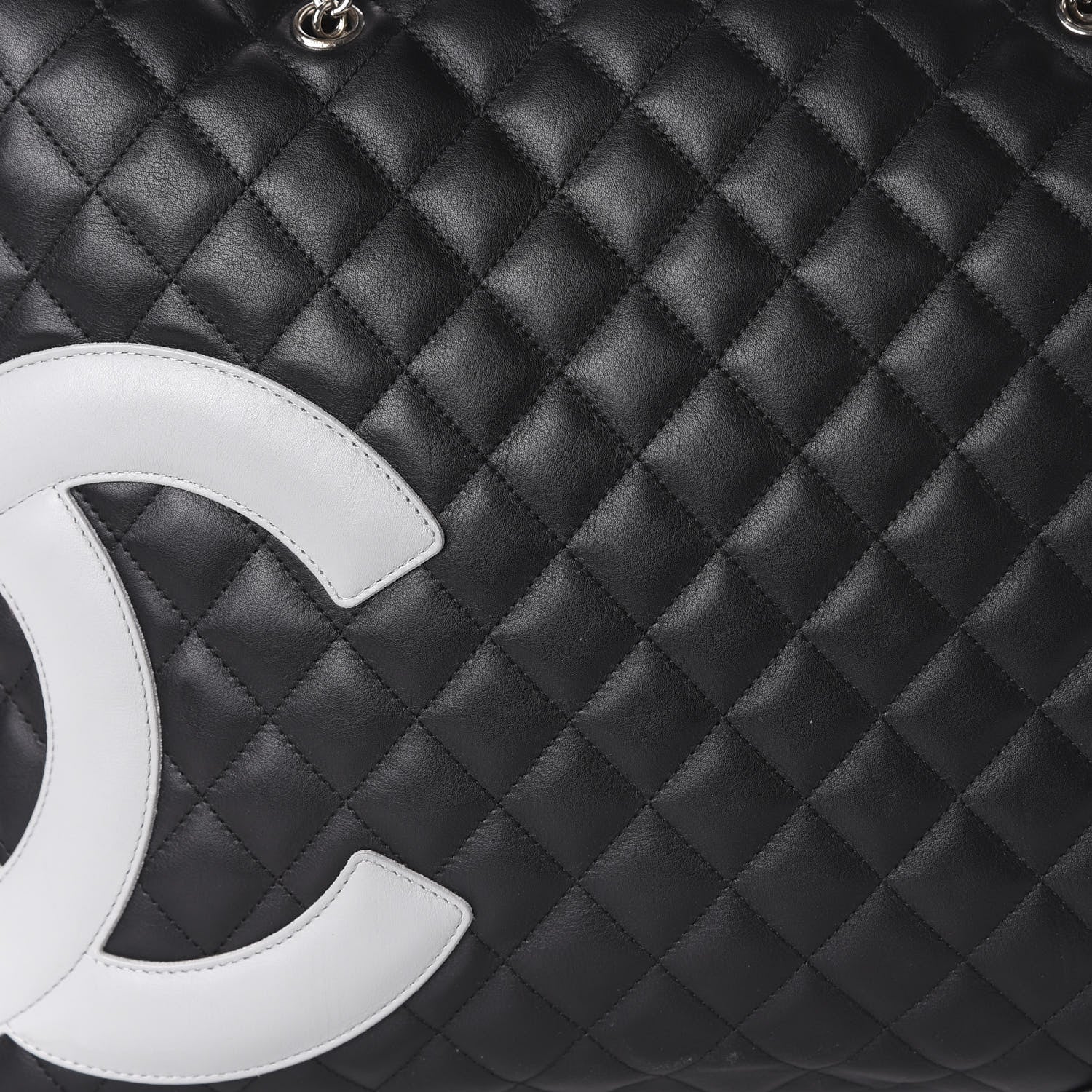 Chanel Calfskin Quilted Large Cambon Bag Black 10 of 12