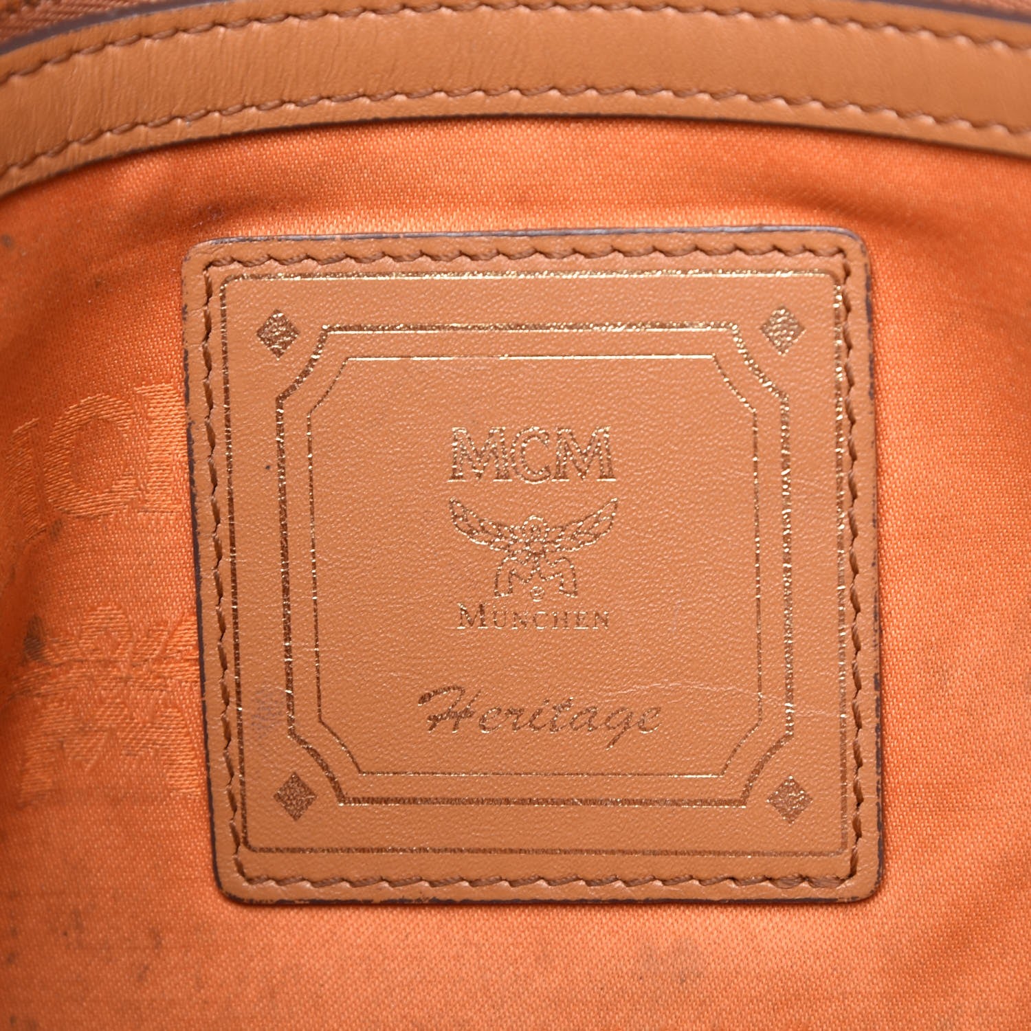 MCM Visetos Mini Pouch Cognac 9 of 17