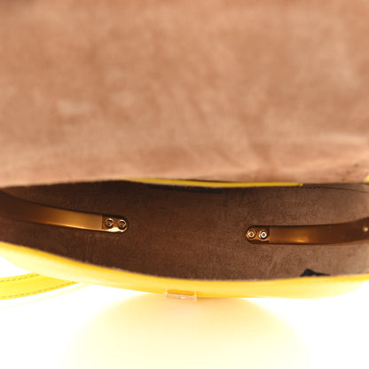Fendi Vitello King Plexiglass Moonlight Shoulder Bag Lemon 5 of 9