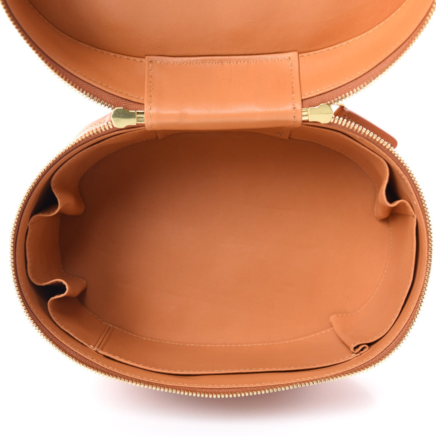 Calfskin Train Case Crossbody Cammello