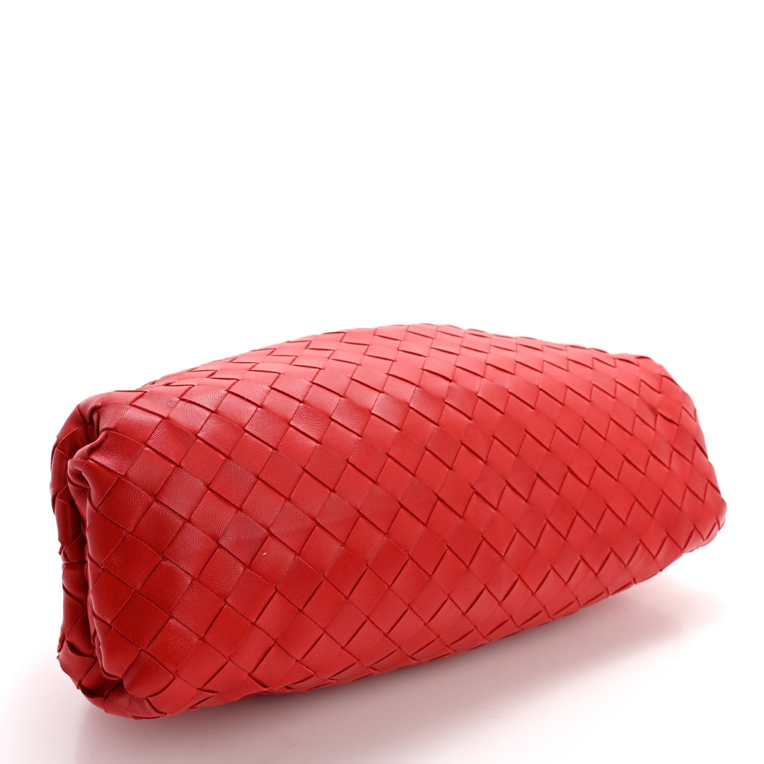 Bottega Veneta Nappa Maxi Intrecciato The Pouch Oversized Clutch Bright Red 4 of 9