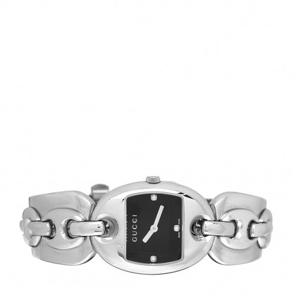 Gucci Stainless Steel Diamond 26mm Marina Quartz Watch Black 2 of 5