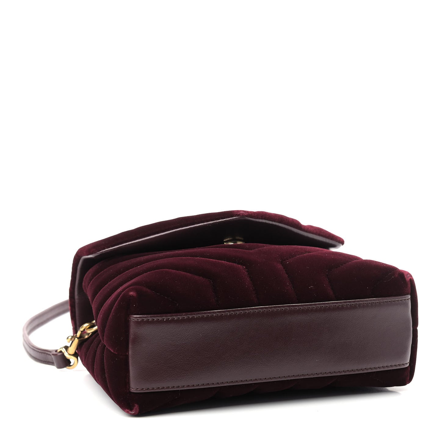 Velvet Y Quilted Monogram Toy Loulou Crossbody Bag French Burgundy