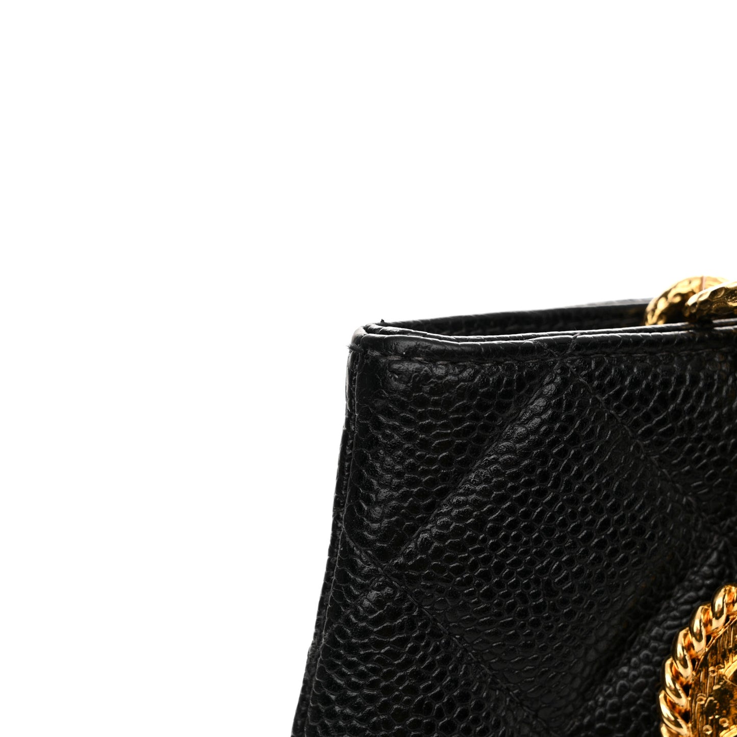 Caviar Quilted Medallion Tote Black
