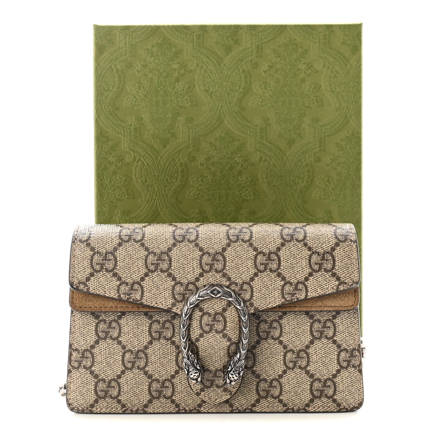 Gucci GG Supreme Monogram Super Mini Dionysus Shoulder Bag Taupe 10 of 10