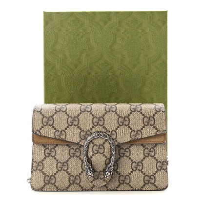 Gucci GG Supreme Monogram Super Mini Dionysus Shoulder Bag Taupe 10 of 10