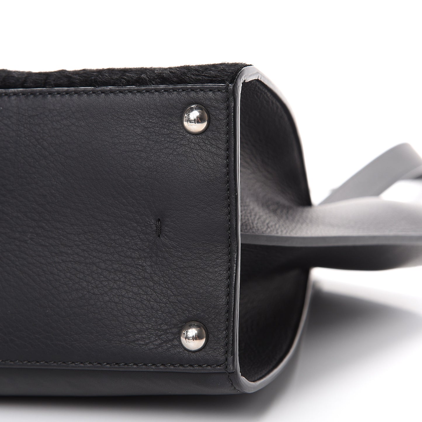 Vitello Pelo Flamingo Crocodile Embossed Petite 3Jours Tote Black