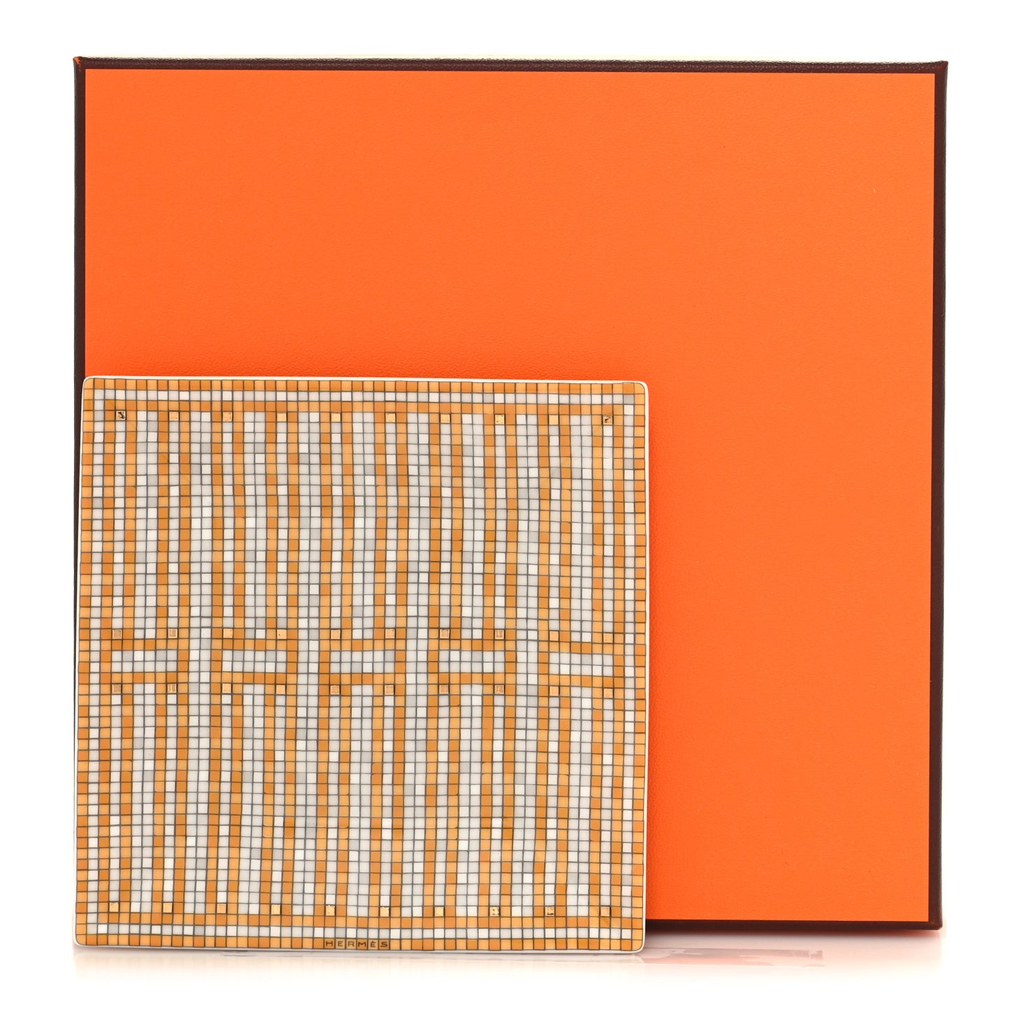 Porcelain Mosaique au 24 Square Plate N°2 Gold